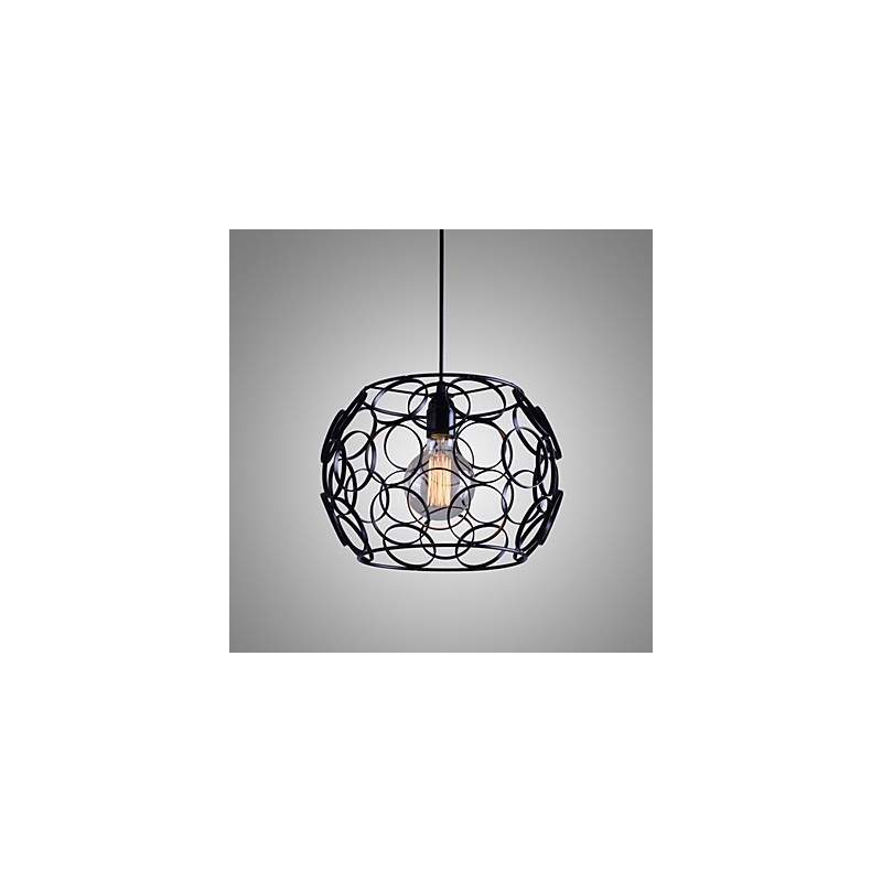 Lámpara colgante de un solo cabezal de hierro forjado y vidrio nórdico con diseño creativo y contratado