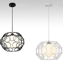 Lámpara colgante de un solo cabezal de hierro forjado y vidrio nórdico con diseño creativo y contratado