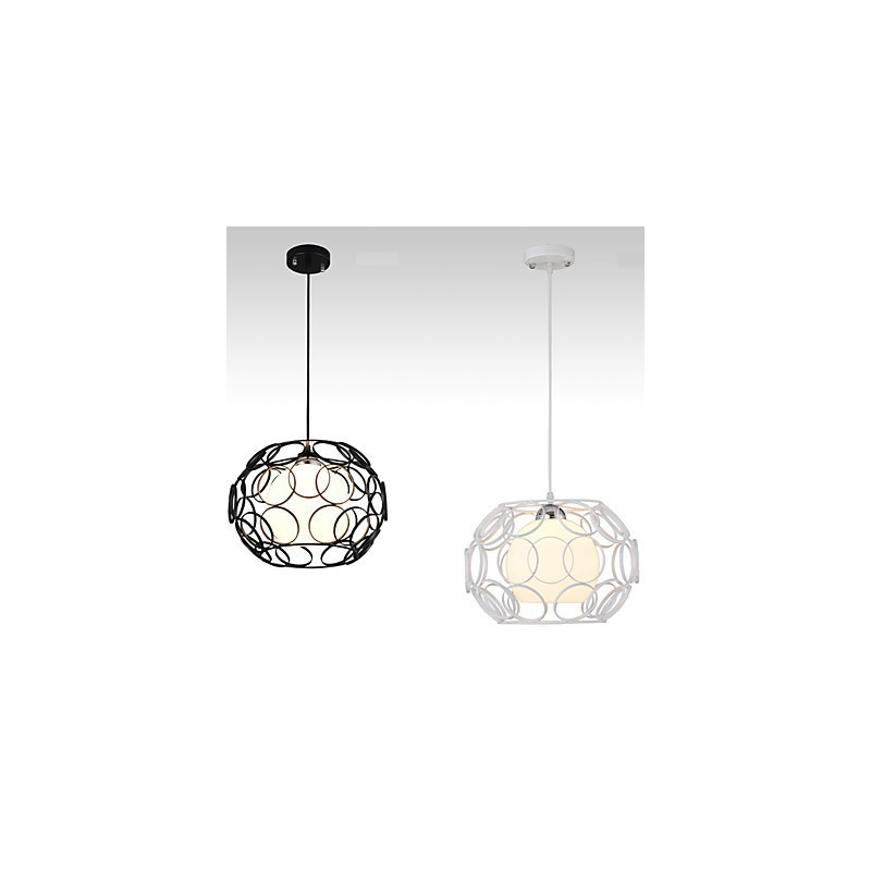 Lámpara colgante de un solo cabezal de hierro forjado y vidrio nórdico con diseño creativo y contratado