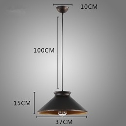 Lámpara colgante de metal de diseñadores retro