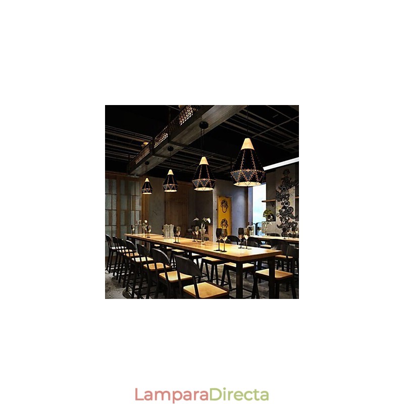 Lámparas de techo de metal clásicas retro, lámparas colgantes sencillas, lámpara colgante de cafetería