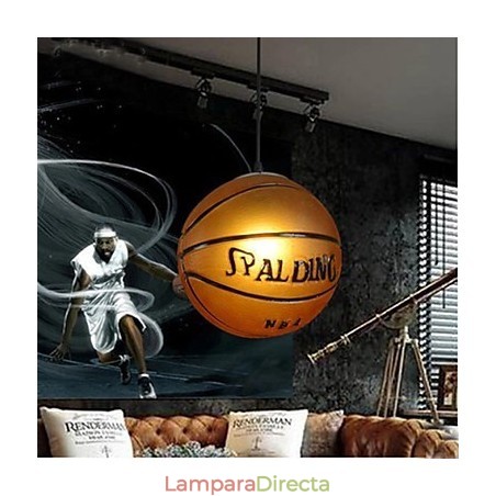 Colgante de cristal para cafetería, colgante retro de baloncesto Colgante de cristal para cafetería, colgante retro de baloncesto