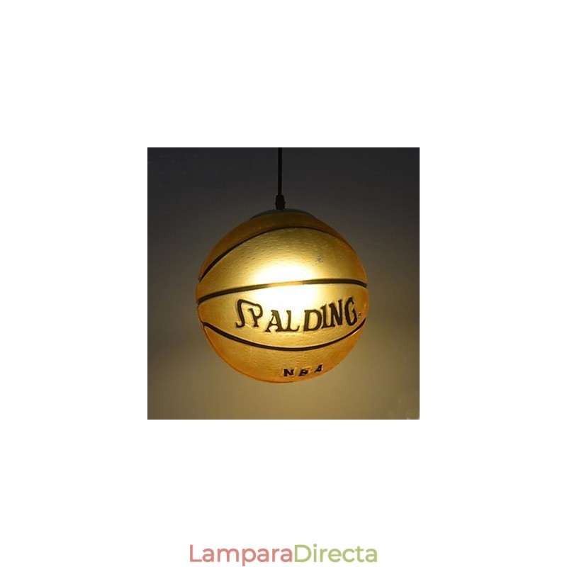 Colgante de cristal para cafetería, colgante retro de baloncesto