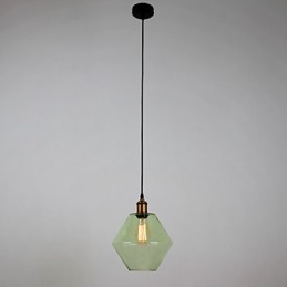 Lámpara colgante minimalista artística de vidrio de 1 luz