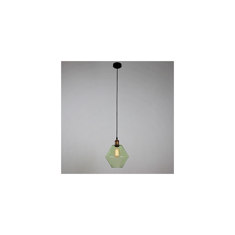 Lámpara colgante minimalista artística de vidrio de 1 luz