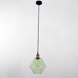 Lámpara colgante minimalista artística de vidrio de 1 luz