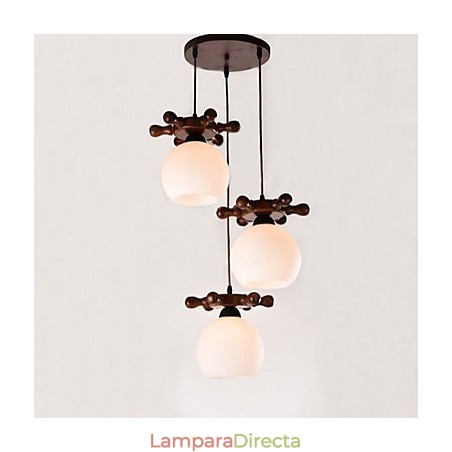 Lámpara colgante de comedor de cristal con timón de barco mediterráneo europeo, sencilla y moderna, de madera maciza Lámpara colgante de comedor de cristal con timón de barco mediterráneo europeo, sencilla y moderna, de madera maciza