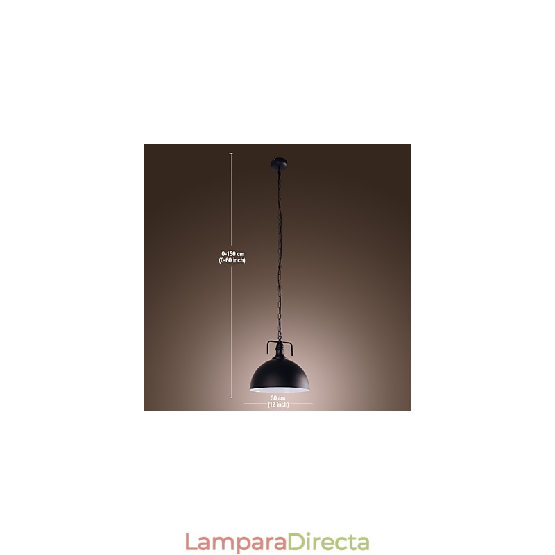 Lámpara colgante con pintura en estilo mini, estilo cuenco retro clásico tradicional