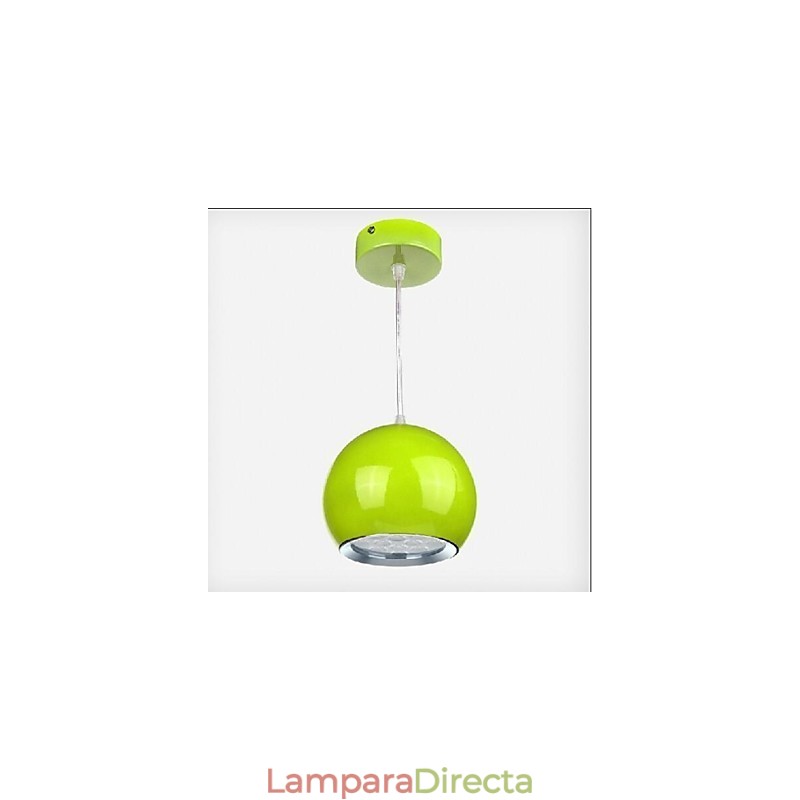 Lámpara colgante de metal con pintura de globo terráqueo contemporánea moderna
