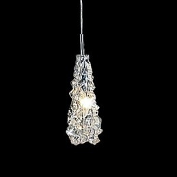 Lámpara de araña clásica tradicional de cristal transparente de 1 luz