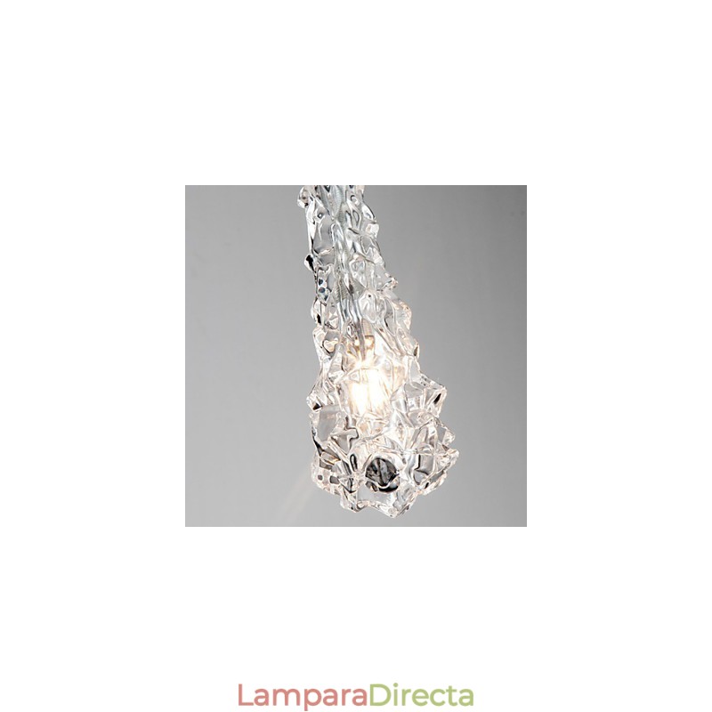 Lámpara de araña clásica tradicional de cristal transparente de 1 luz