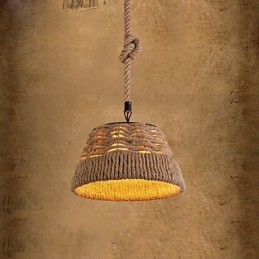 Lámpara de araña de cuerda de cáñamo nórdica creativa de estilo industrial loft