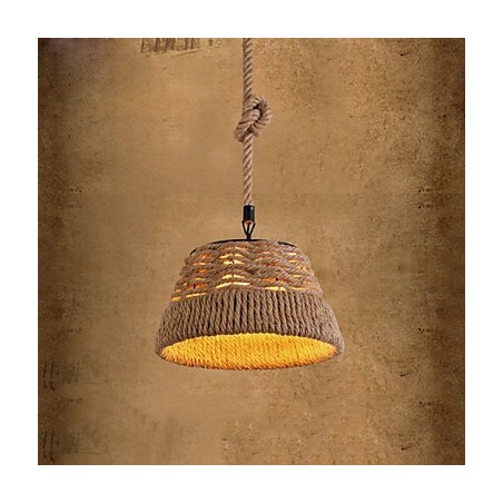 Lámpara de araña de cuerda de cáñamo nórdica creativa de estilo industrial loft Lámpara de araña de cuerda de cáñamo nórdica creativa de estilo industrial loft