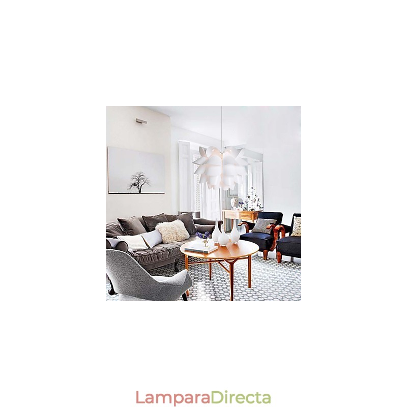 Lámpara colgante nórdica White Lotus, contemporánea y concisa.