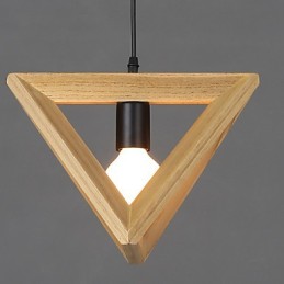 Lámpara colgante de madera moderna, lámpara colgante sencilla, lámpara colgante de cafetería