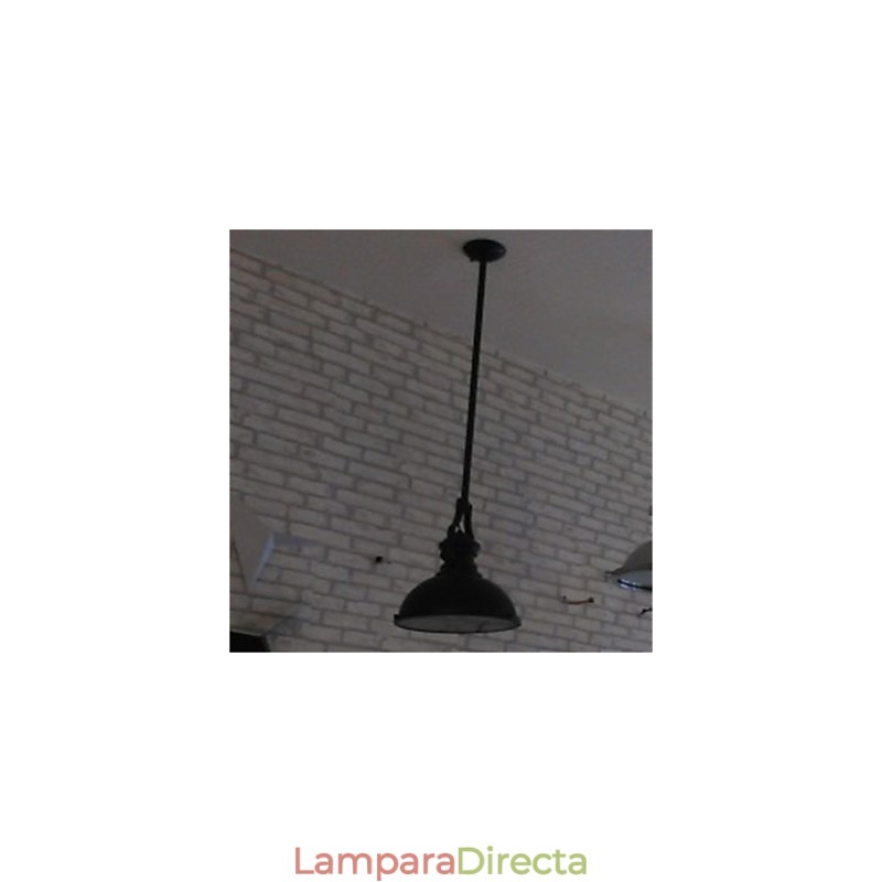 Lámpara de araña de hierro estilo country americano, lámpara de araña industrial de un solo cabezal, color negro