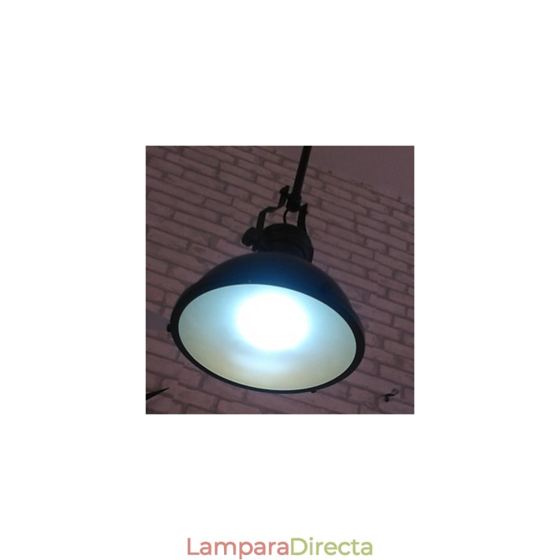 Lámpara de araña de hierro estilo country americano, lámpara de araña industrial de un solo cabezal, color negro