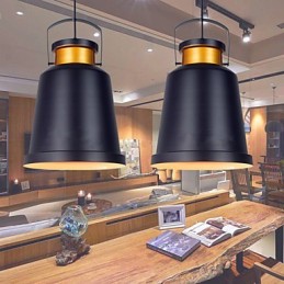 Lámparas colgantes retro de metal para cafetería