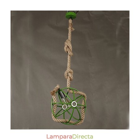 Lámpara de araña de cuerda con diseño de arte de cafetería retro Lámpara de araña de cuerda con diseño de arte de cafetería retro