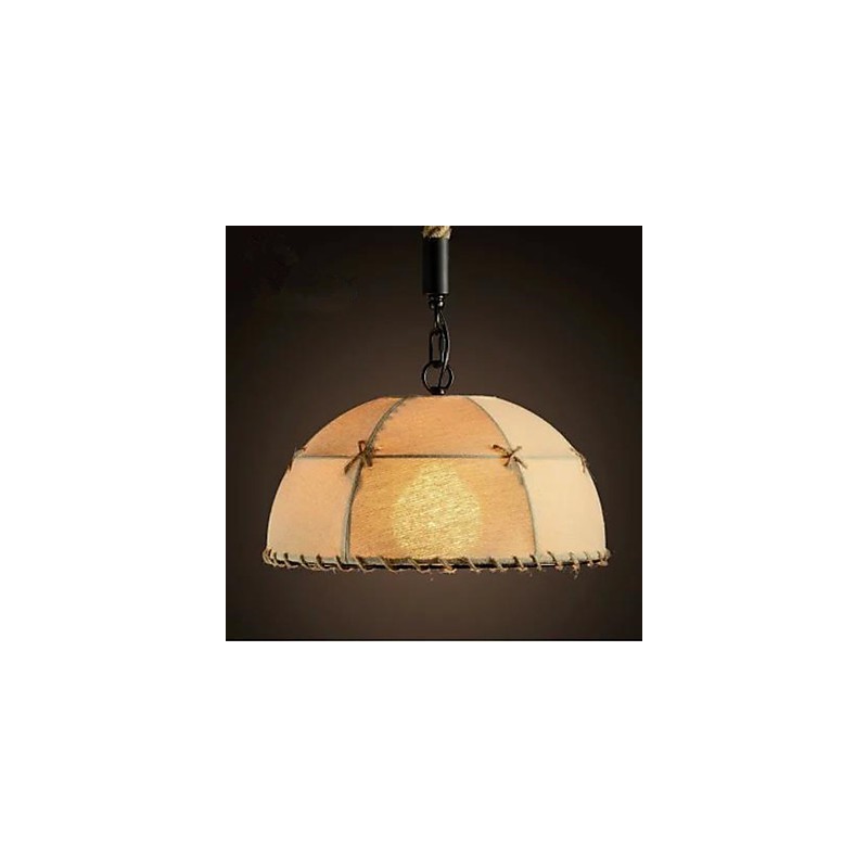 Una breve lámpara de araña de cuerda de cáñamo semicircular de Vogue Lights
