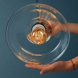 Lámpara colgante de vidrio moderna Lámparas colgantes simples Lámpara colgante de cafetería