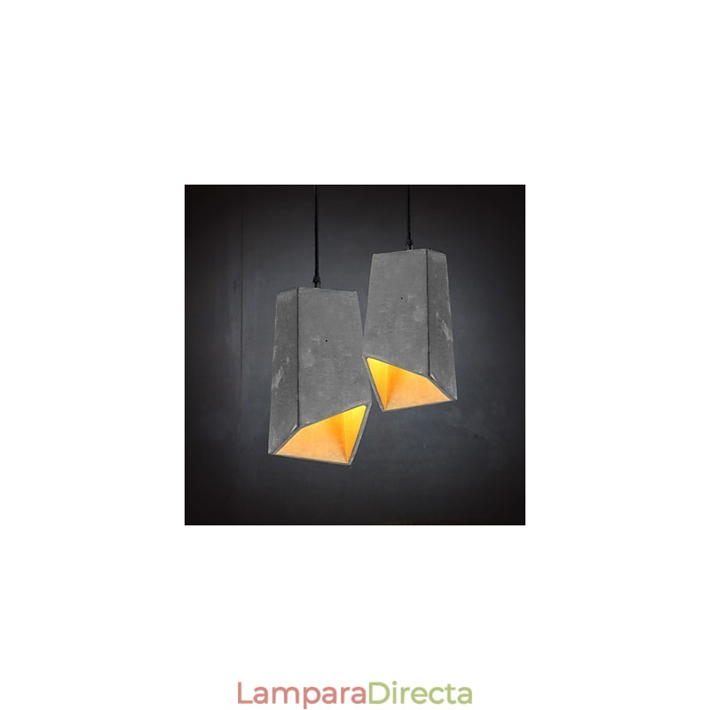 Lámpara colgante de cemento retro contemporánea y contraída
