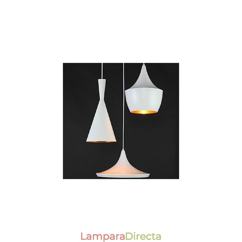 Lámpara colgante de metal pintado