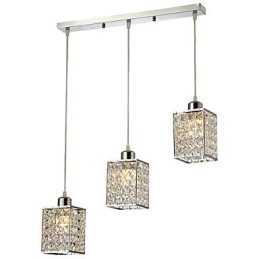 Lámpara colgante de cristal galvanizado de isla contemporánea moderna