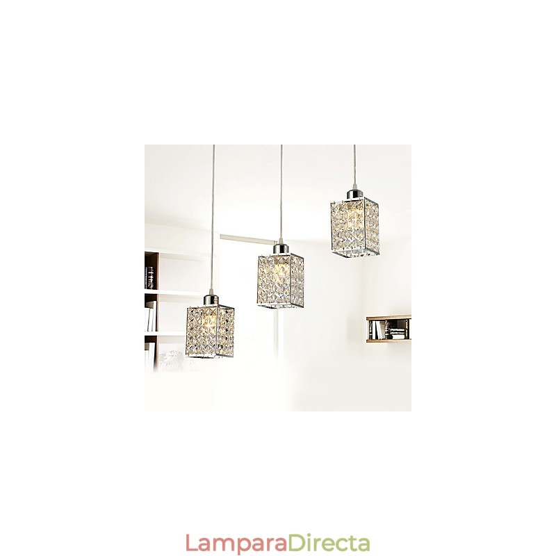 Lámpara colgante de cristal galvanizado de isla contemporánea moderna