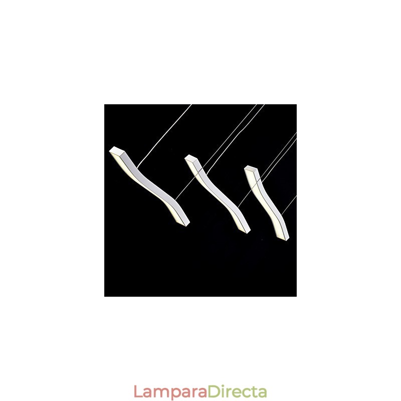 Lámpara colgante de acrílico simple de moda con diseño ondulado