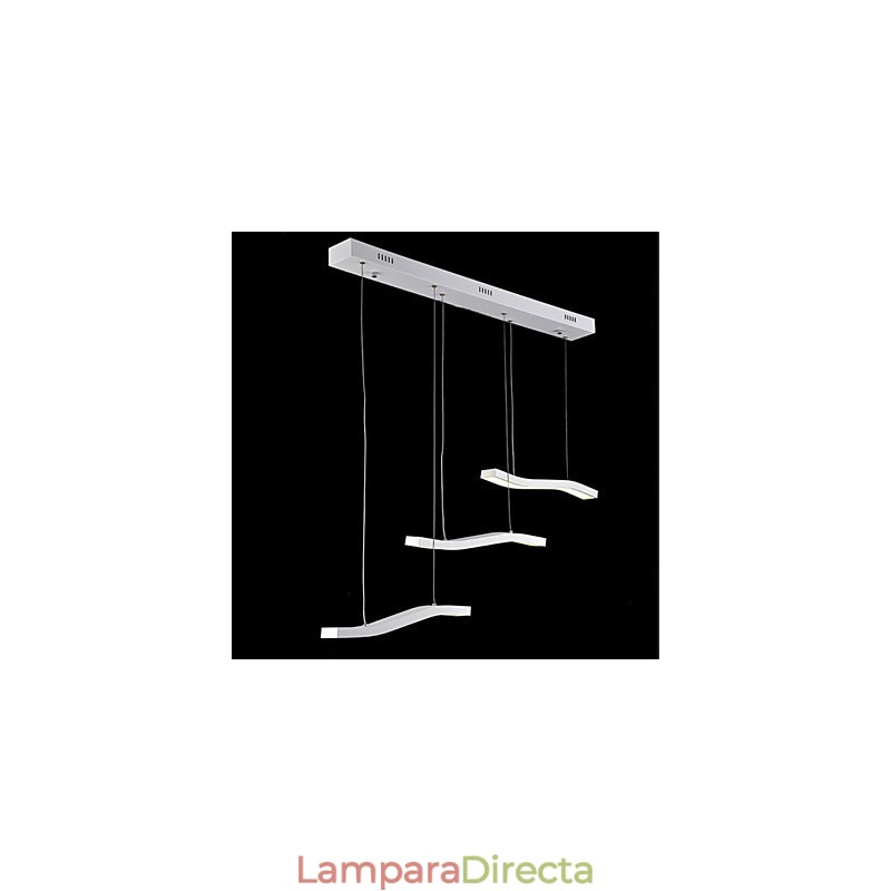 Lámpara colgante de acrílico simple de moda con diseño ondulado