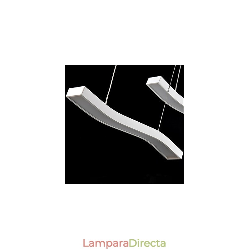 Lámpara colgante de acrílico simple de moda con diseño ondulado