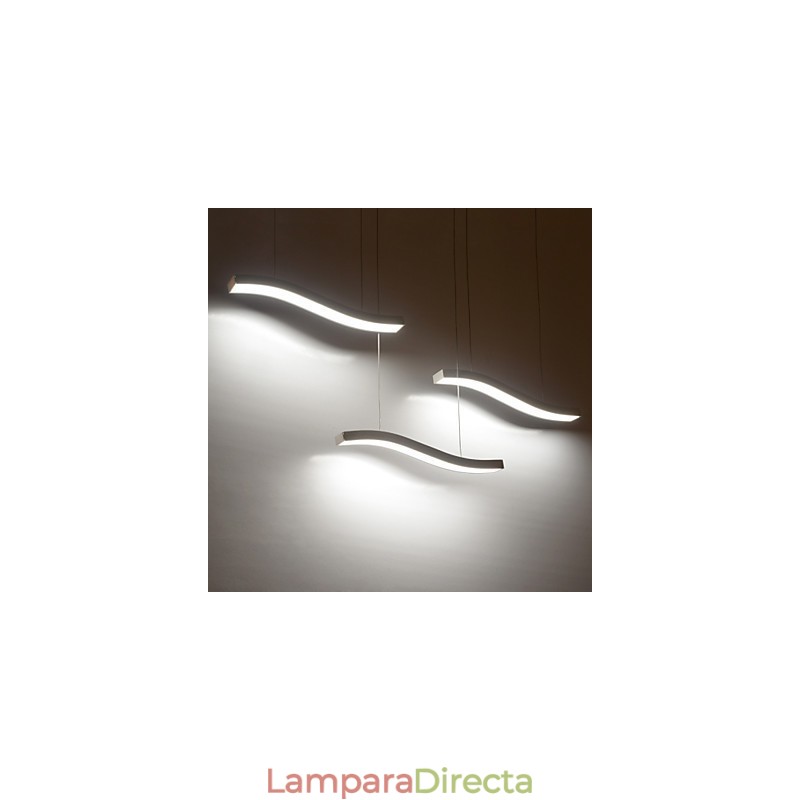 Lámpara colgante de acrílico simple de moda con diseño ondulado