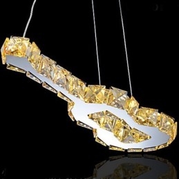 Lámpara colgante de metal y cristal moderna y contemporánea