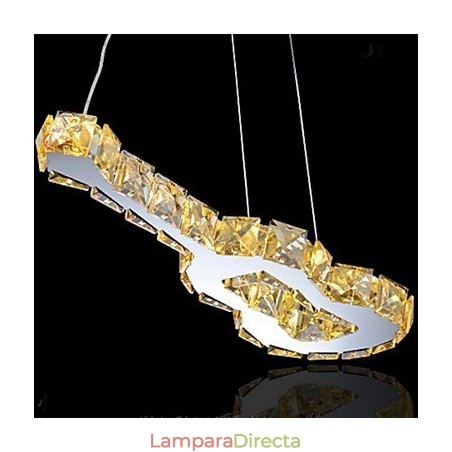 Lámpara colgante de metal y cristal moderna y contemporánea Lámpara colgante de metal y cristal moderna y contemporánea