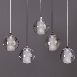 Lámpara colgante de piedra de cristal de 1 luz, lámpara colgante de cafetería, iluminación decorativa