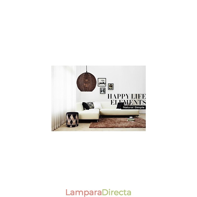 Lámpara colgante de metal con forma de globo campestre, moderna y contemporánea
