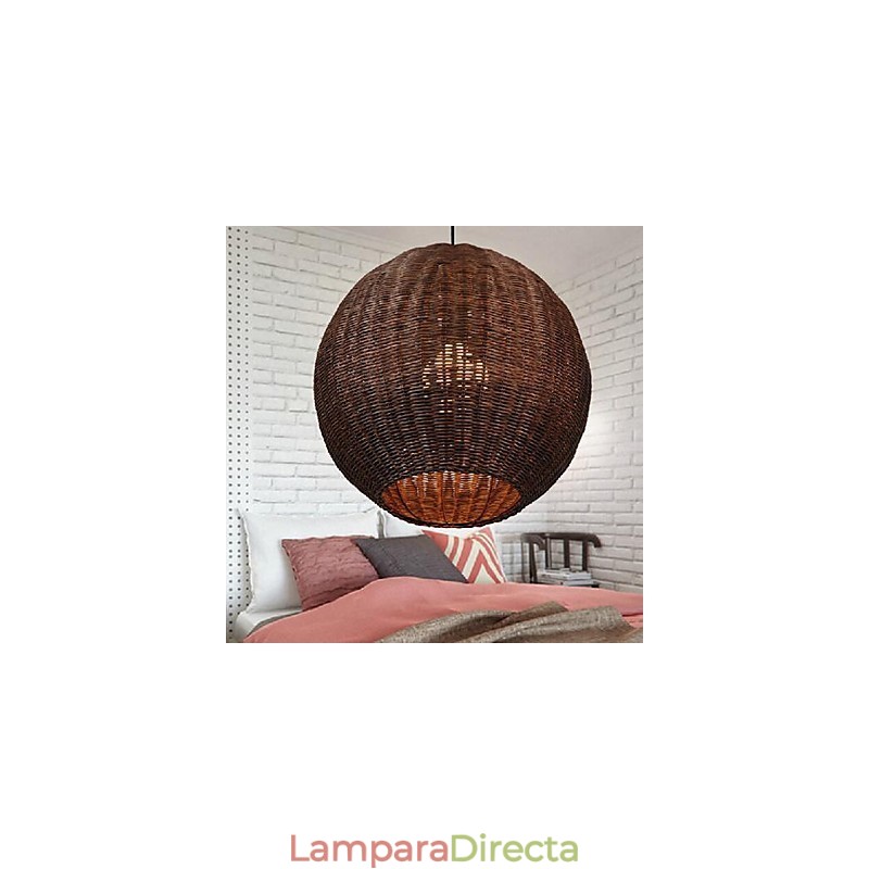 Lámpara colgante de metal con forma de globo campestre, moderna y contemporánea