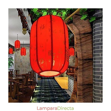 Lámpara colgante para porche con farolillos rojos de piel de oveja Archaize Lámpara colgante para porche con farolillos rojos de piel de oveja Archaize