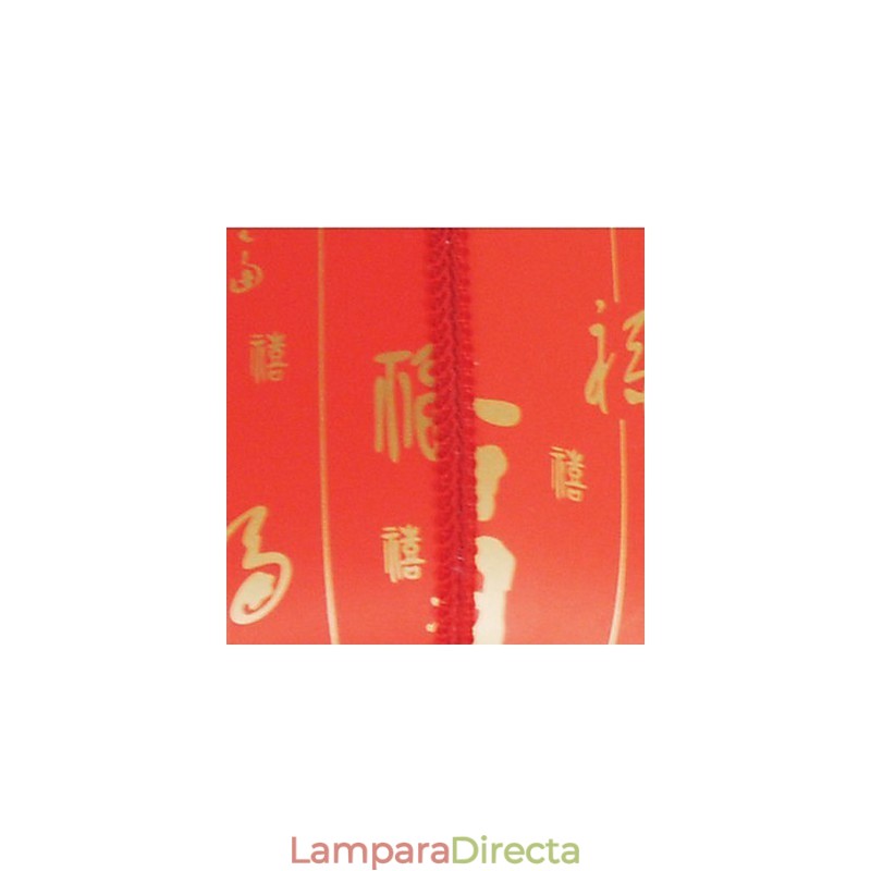 Lámpara colgante para porche con farolillos rojos de piel de oveja Archaize