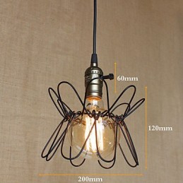 Lámpara de araña de deformación retro industrial americana