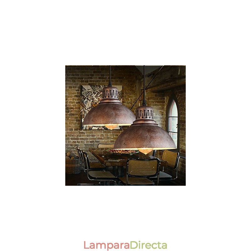 Lámpara colgante de metal con pintura estilo mini retro para exteriores