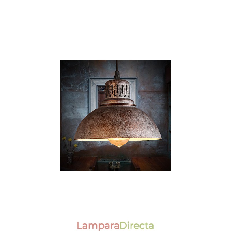 Lámpara colgante de metal con pintura estilo mini retro para exteriores