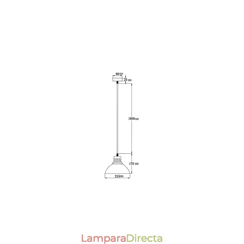 Lámpara colgante de metal con pintura estilo mini retro para exteriores