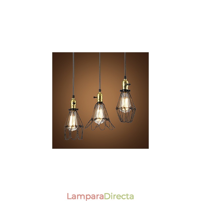 Lámpara colgante clásica tradicional vintage retro campestre