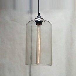Lámpara colgante con diseño de botella, 1 luz, con pintura de hierro concisa