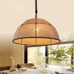 Lámpara colgante estilo loft industrial de 35 cm, estilo rústico americano, de lino, estilo creativo