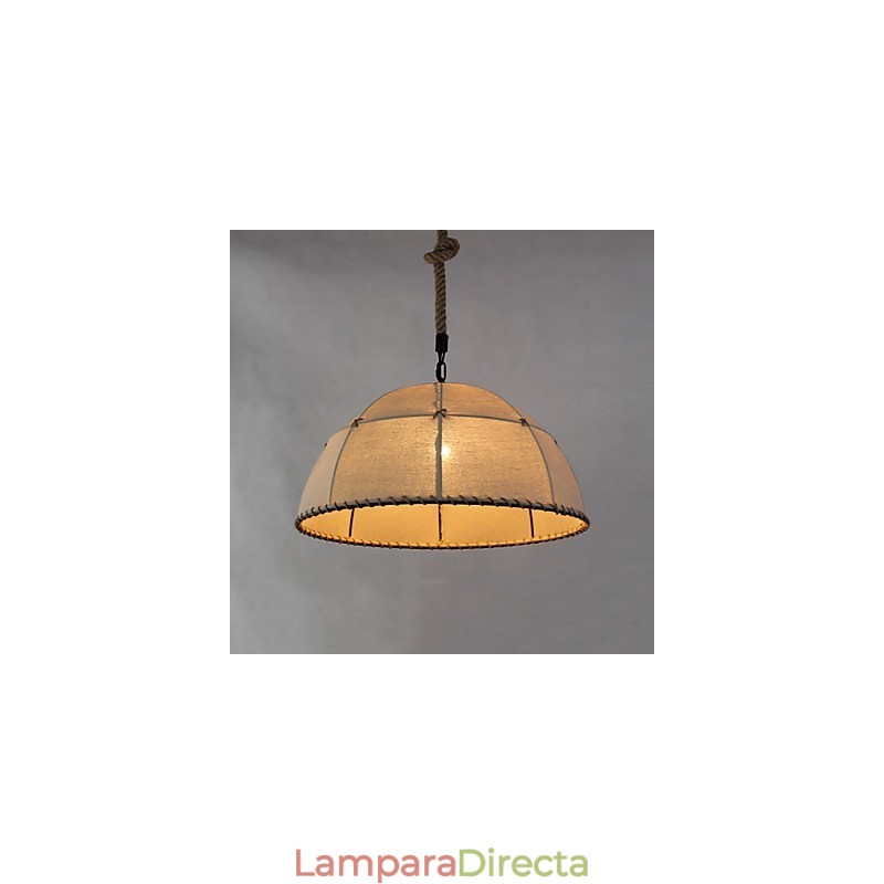 Lámpara colgante estilo loft industrial de 35 cm, estilo rústico americano, de lino, estilo creativo
