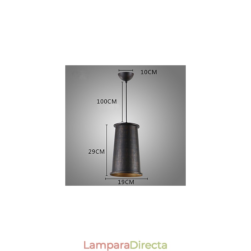 Lámpara colgante de metal de diseñadores retro
