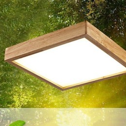Lámpara colgante de bambú de madera, estilo campestre, contemporáneo y moderno.